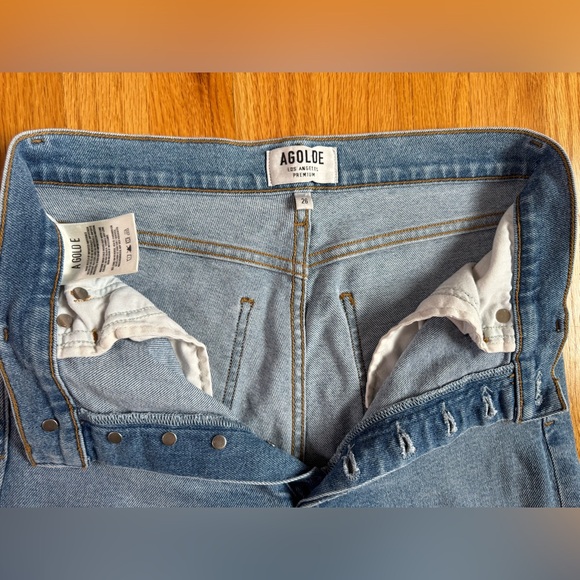 Agolde Women's High Rise Nico Jeans in Light Blue - Picture 5 of 8